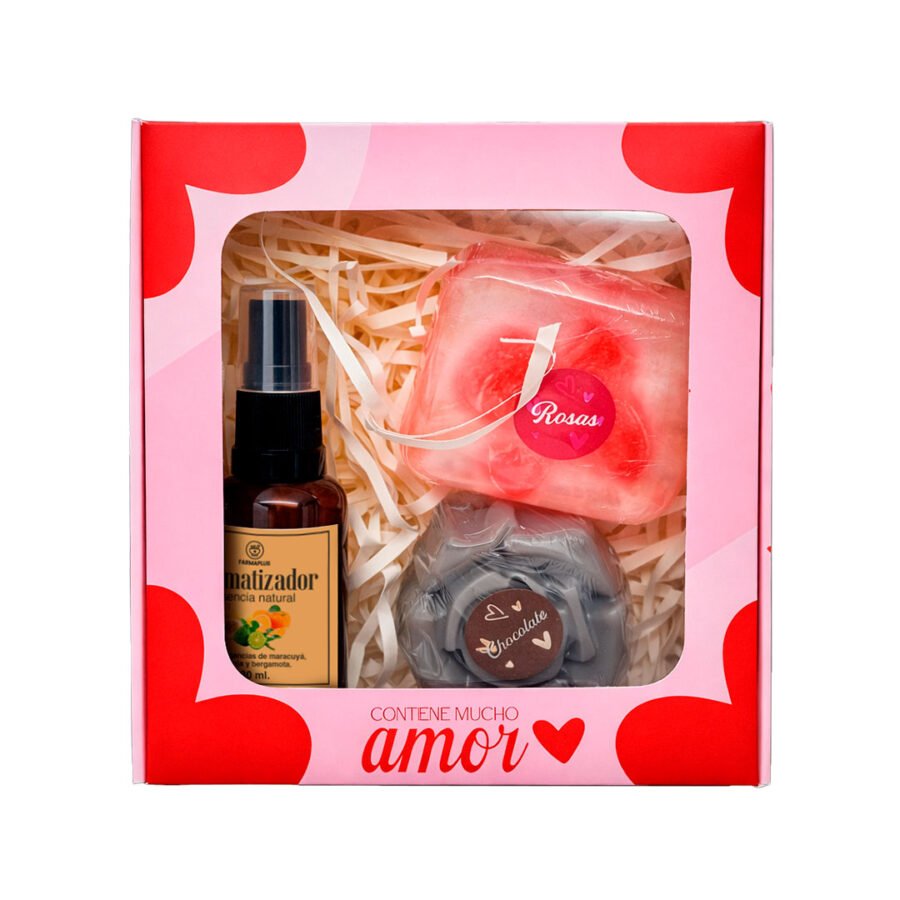 Caja San Valentin Jabon+Aromatizador